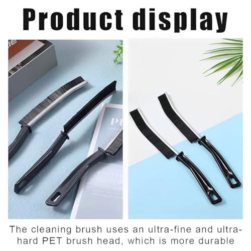 SUJEBKC 2-Teilige Freinigungsbürste,Von Fliesenvertiefungen Im Bad,Langstieliges Haushaltsreinigungshandgerät Für Toiletten,Küchen,Fugen,Fenster,Türen