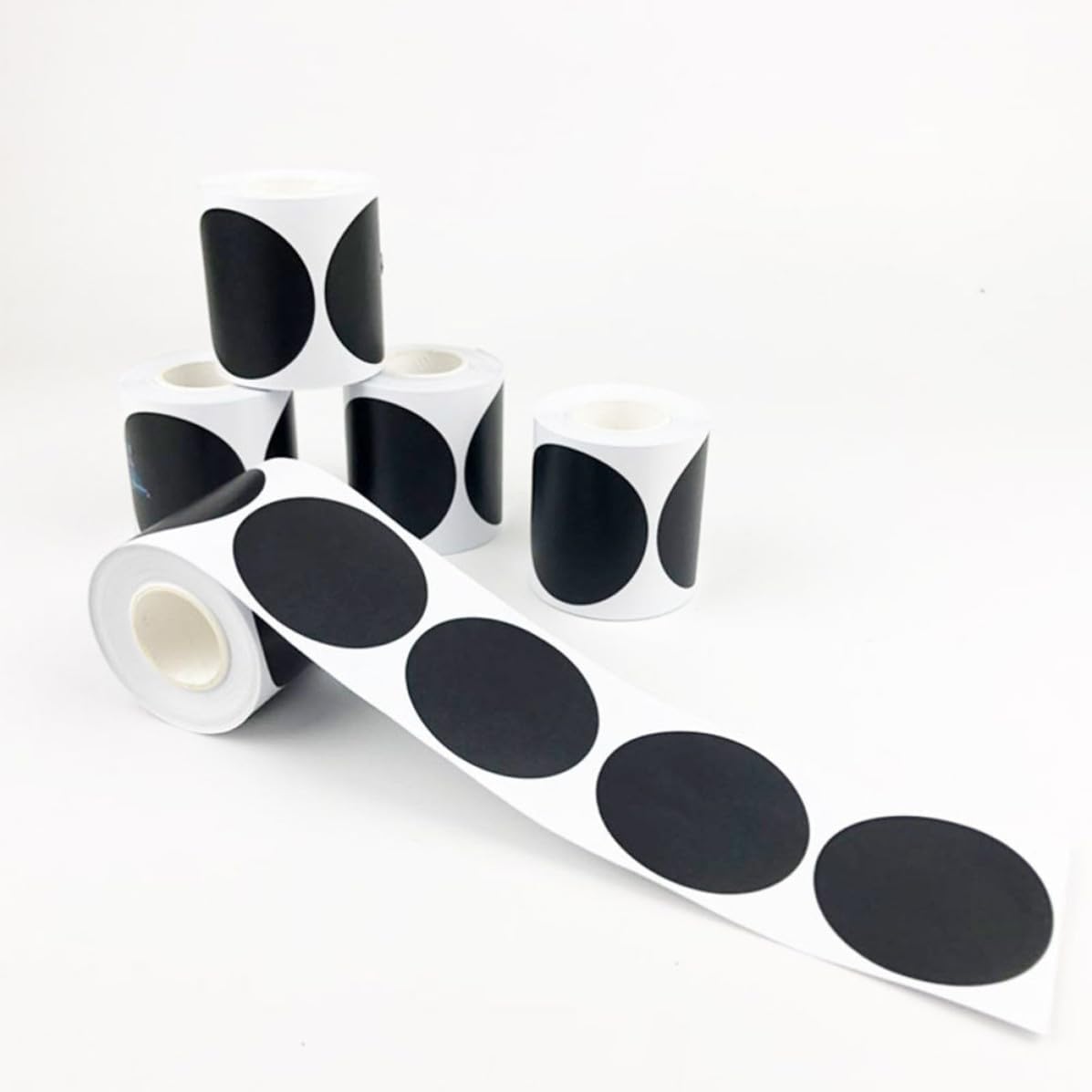 Black Round Self Adhesive Classification Labels for Seasoning Bottles