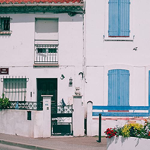 5.5 Inch House Numbers- Unique Cast Iron Metal Address / Mailbox Number For Outside Or Front Door, Handmade Gold & Blue Finish (Number 2) #TOP2