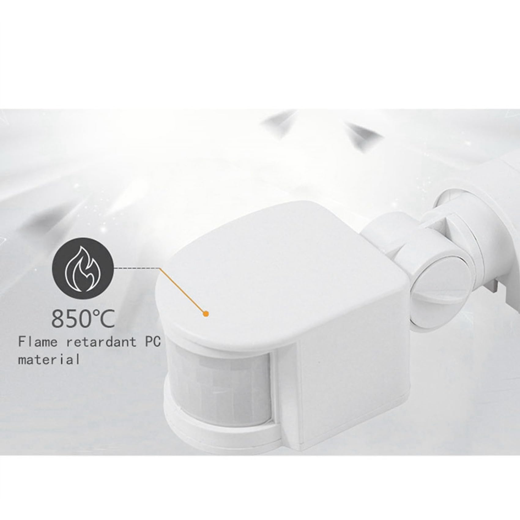6 x sensore di movimento a infrarossi AC110 V-240 V interruttore di sensore regolabile per sensori di movimento corporeo PIR per più scenari (bianco)