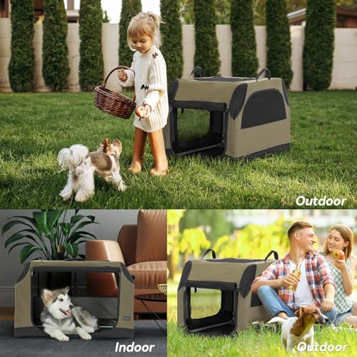 PETSFIT Hundebox Auto, Hundebox faltbar Kofferraum/Rückbank,Verstellbarer Bezug & verstärktes Netz, Hundetransportbox Auto mit Abschließbarer Reißverschluss