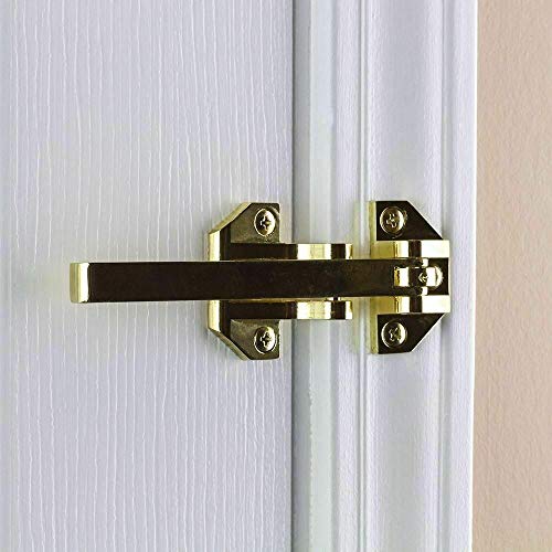 Defiant Door Security Guard Swing Bar Flip Lock,Safety for your Toddlers and Pets as a Secondary Protection and Reinforcement Bolt,Heavy Duty Hotel Door Latch for your Home and Office,Gold - Thumbnail 3