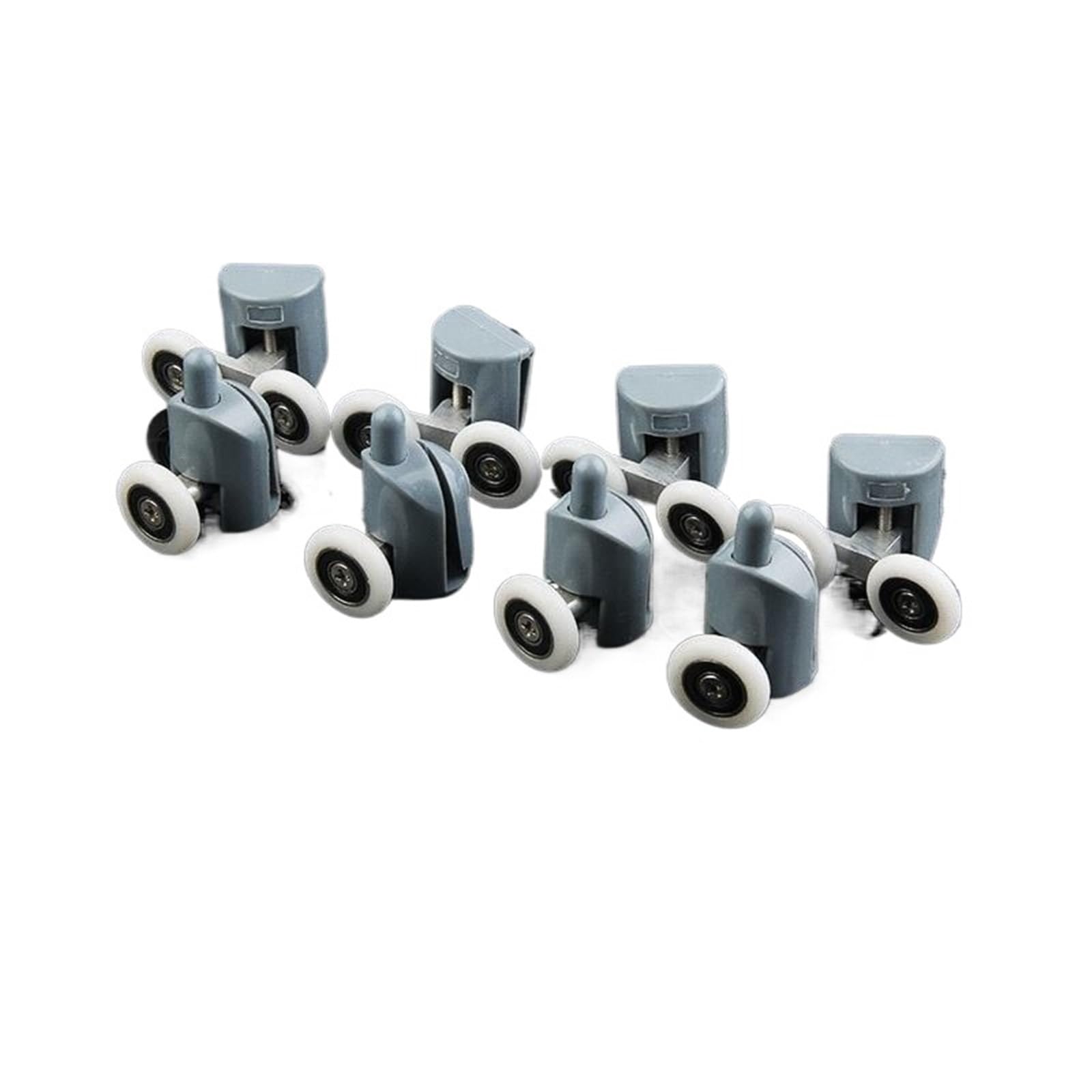Ghhzml 20Mm Shower Door Rollers 8Pcs Shower Rooms Cabins Pulley & Room Roller/Runners/Wheels/Pulleys Diameter 4 Double Top + Singel Bottom(20Mm)