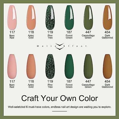 Lavender Violets 6 Colours Acrylic Dip Powder French Nail Art Manicure Large Capacity Dipping Powder Nail Powder DIY Early Green Brown JS207 - Image 2