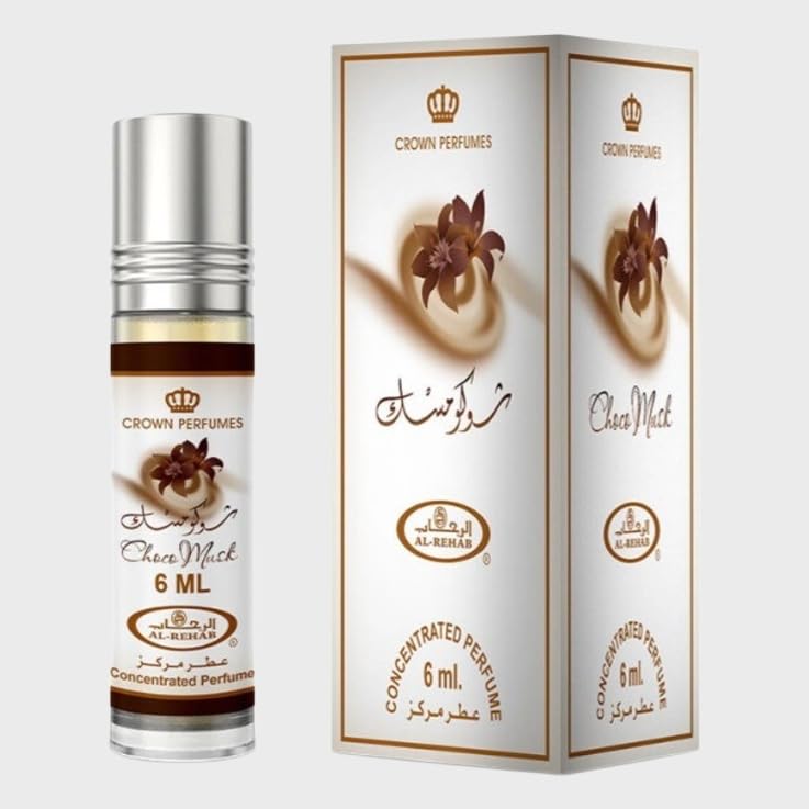 Choco Musk Al Rehab Attar Perfume Oil, Long Lasting, Alcohol Free, Unisex, Sweet Cocoa Fragrance, Roll-On Application, for Daily Wear and Special Occasions, 6ml, pack of 1-image-32