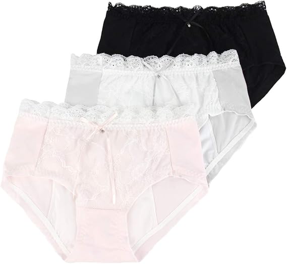 Amazon サニタリーショーツ レディース 生理用ショーツ 生理用パンツ 生理用下着 女性パンティ産褥ショーツ 漏れ防止 通気性 昼夜用 防水布 コットン レース 可愛い ピンク グレー ブラック 3セット Xl サニタリーショーツ 通販