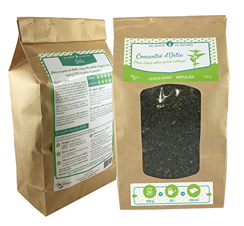 Concentré d'Ortie - Engrais et Anti-Nuisibles 100% Naturel pour Plantes du Jardin & Potager - 250 Grammes pour 25 Litres de Purin - Anti Mildiou, Pucerons & Acariens