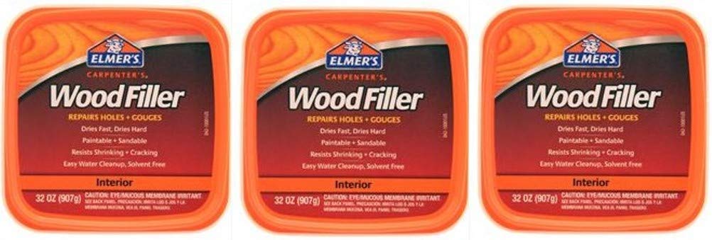 Elmer'sE842L Carpenter's Interior Wood Filler, 32 Oz, Pack of 3