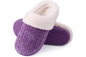Slippers Comfy Knitted Women's Memory Foam Purple Slippers