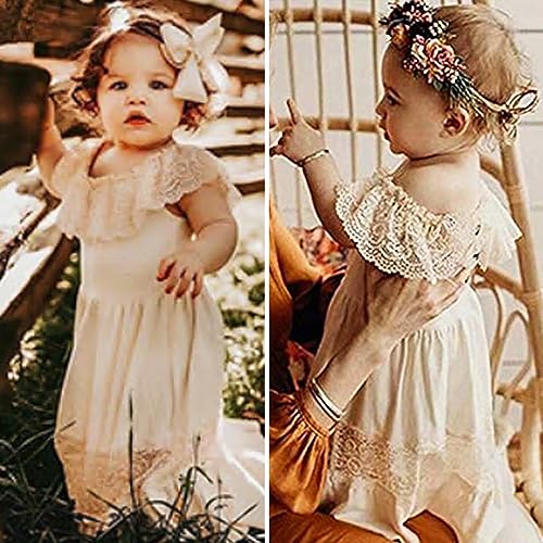 fioukiay Toddler Girl-Wedding-Princess-Maxi-Dress Boho Off Shoulder Lace Ruffle Dress Gowns Holiday Dresses3