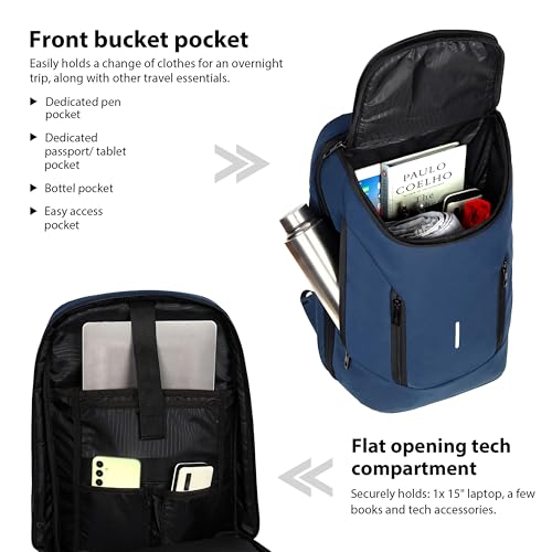 Image of Wesley Rover Pro Series Smart Tech Anti-Theft Laptop Backpack With USB-A & C Type Charging, Internal Organiser Water-Resistant Scratch-Resistant /Business /College /Office bag fits laptop upto 16 inch