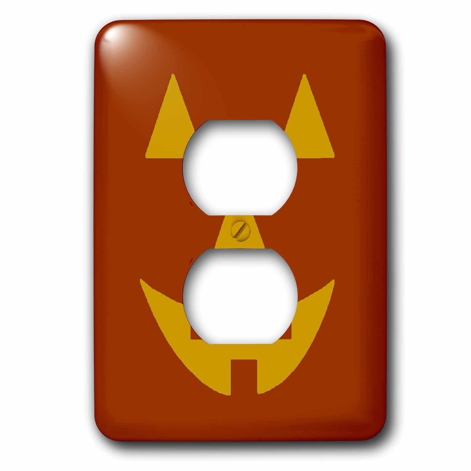 Plaque Jack O Lanterne 2 prises 3dRose pour décoration murale festive