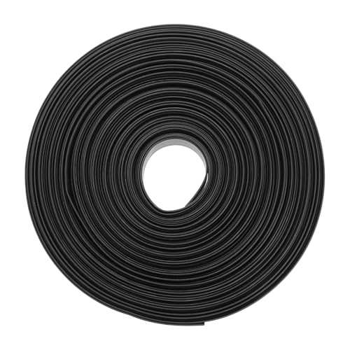 sourcing map Heat Shrink Tubing, 13mm Dia 21mm Flat Width 2:1 Heat Shrink Wrap Cable Sleeve Heat Shrink Tube 20m Black