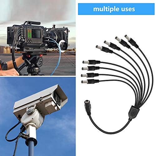 Image of DC Power Y Splitter Cable 1 Female to 8 Male Plug for CCTV Camera (1 to 8)