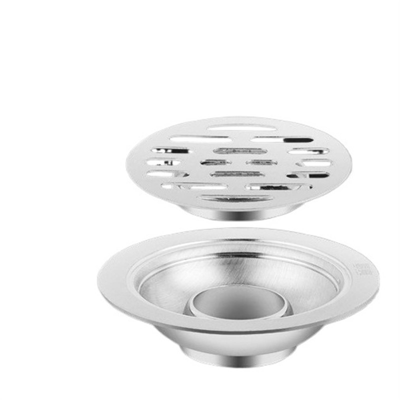 Floor Drain Stainless steel Floor Drains Shower Anti-odor Drainer Bathtub Ground Leakage Hair Catcher Kitchen Bathroom Hardware Accessories for Hair Waste Bathroom(10cm single)