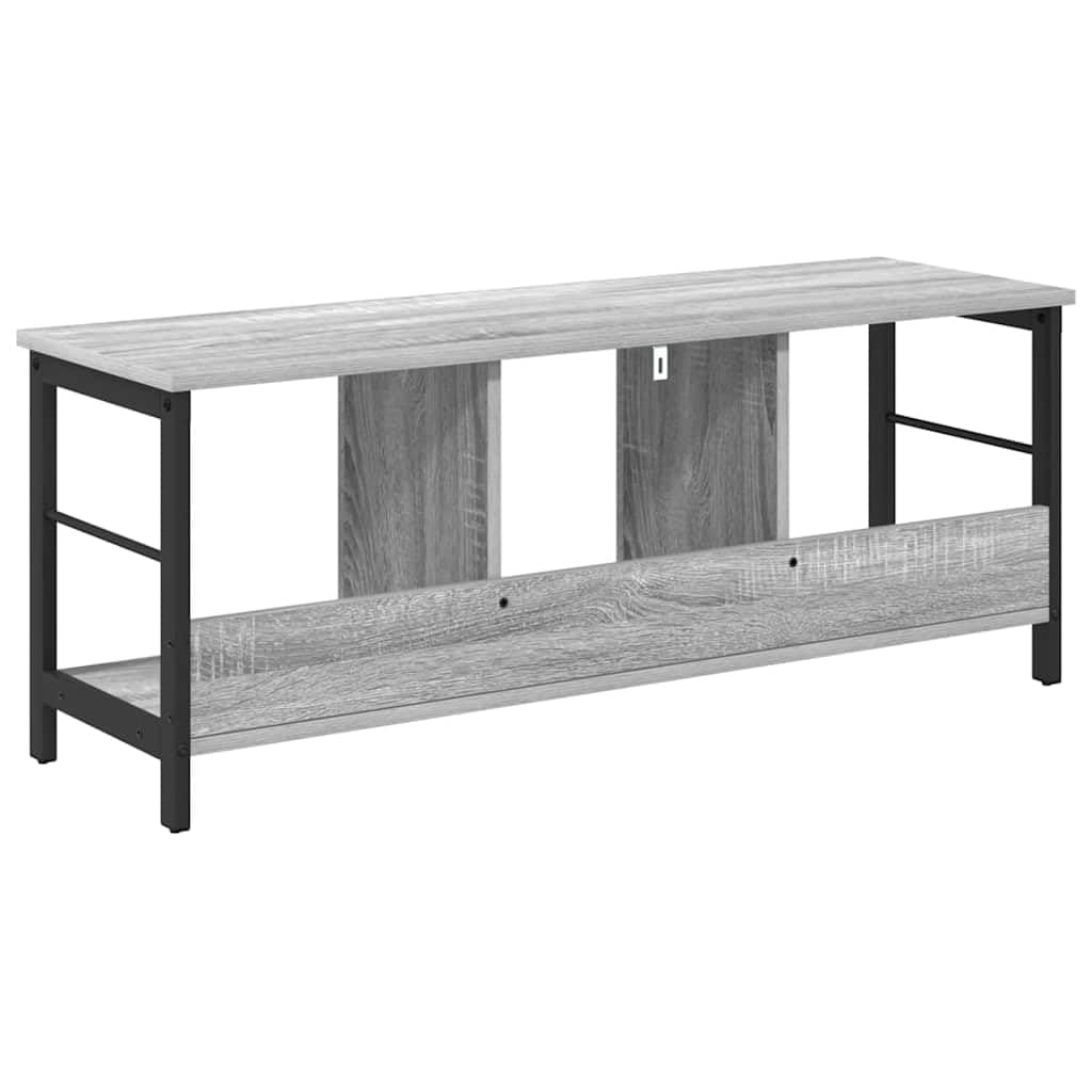 Hothingwell Estante 3 Niveles 102x32x40,5 cm Gris Sonoma | Industrial Madera Y Acero, Niveladores Para Suelos Irregulares, Independiente, Para Sala Estudio Oficina
