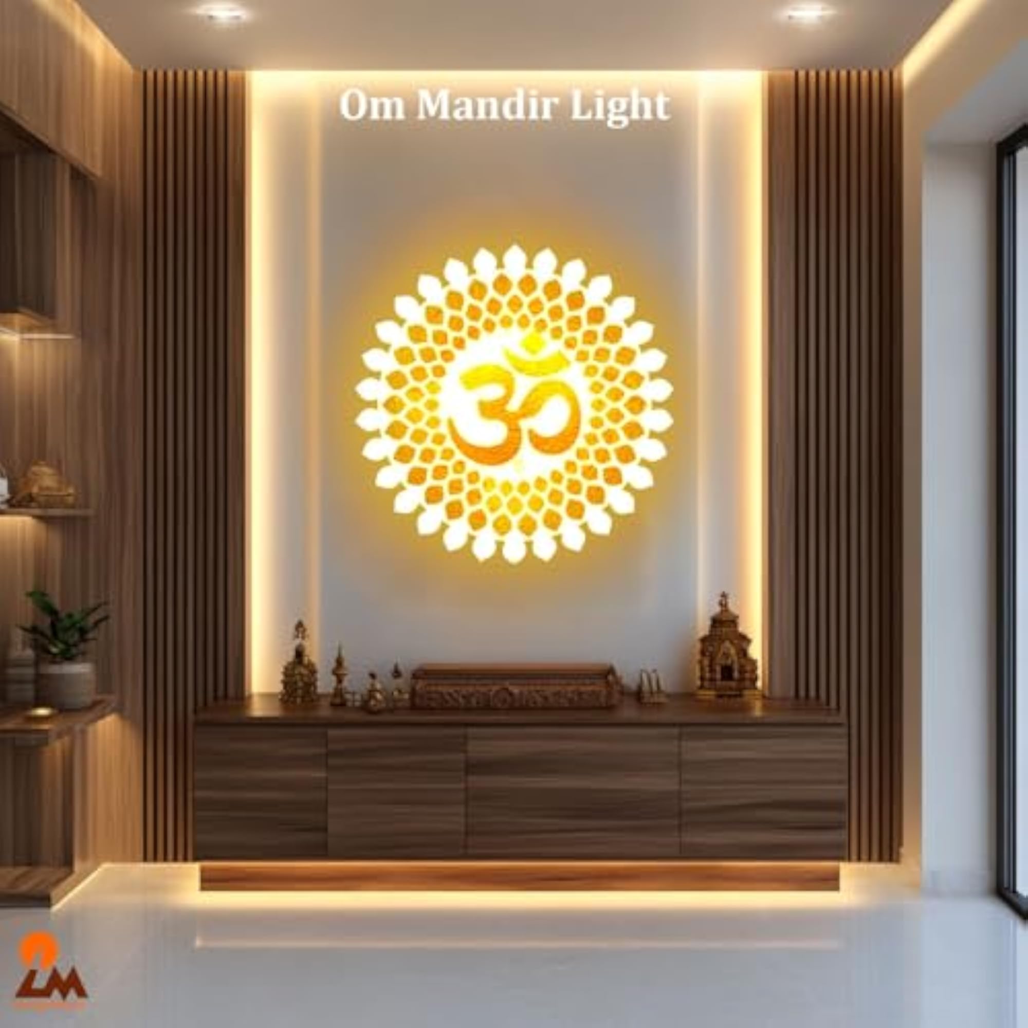 The Sacred om Mandala Modern LED Light Wall Décor