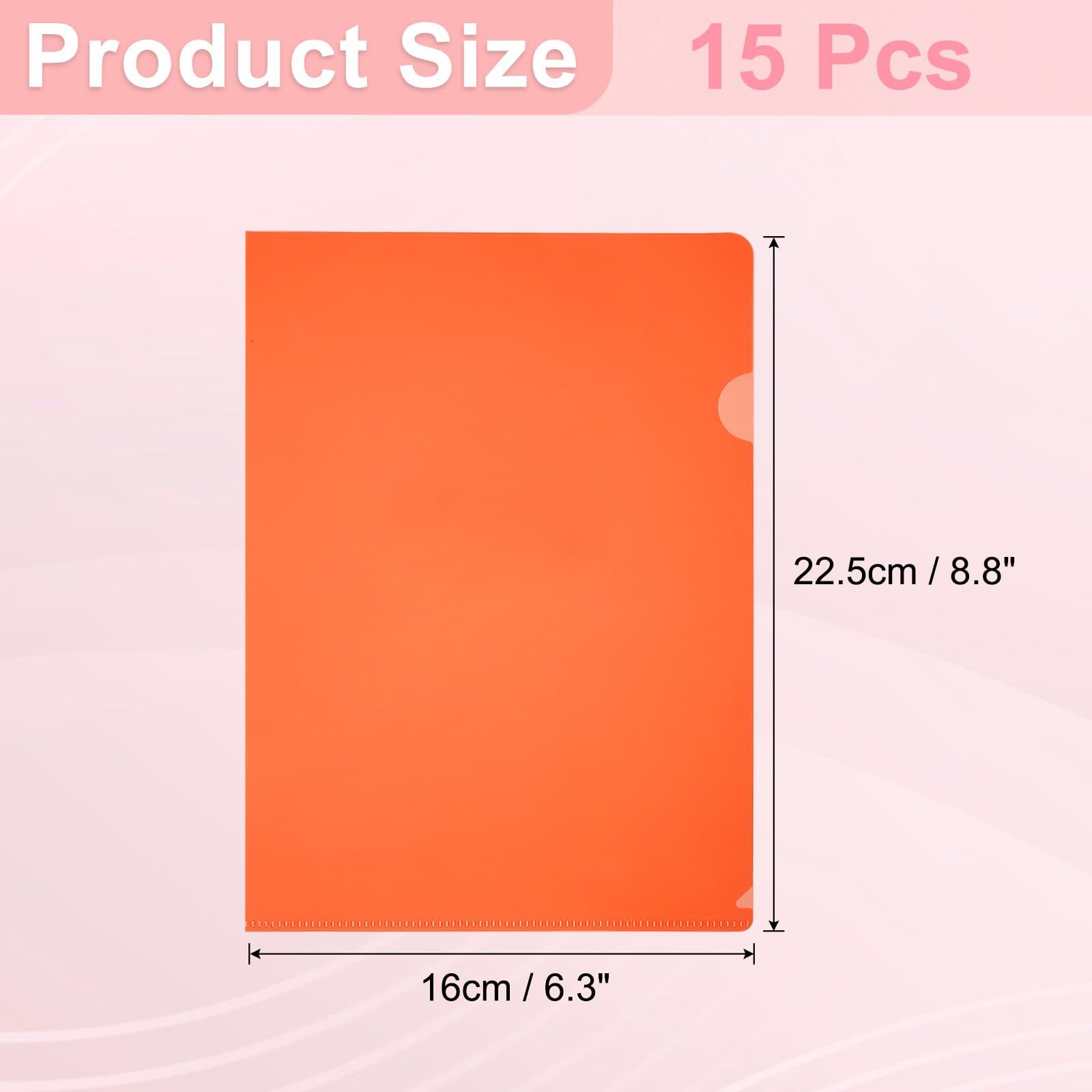 Amazon | PATIKIL A5 クリアファイル 15パック クリアフォルダー L型