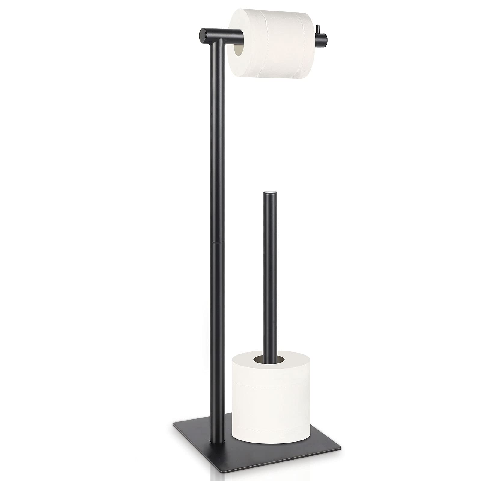 OYEAL Black Toilet Paper Holder Stand Freestanding Toilet Paper Roll Holder — Amazon image 7