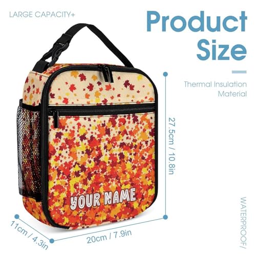Custom Fall Backpack with Lunch Bag & Pencil Case, 16 Inch Cute Autumn Themed Bookbag, Adjustable Lightweight Large Capacity, Fall Backpacks Set for Kids Girls Boys4