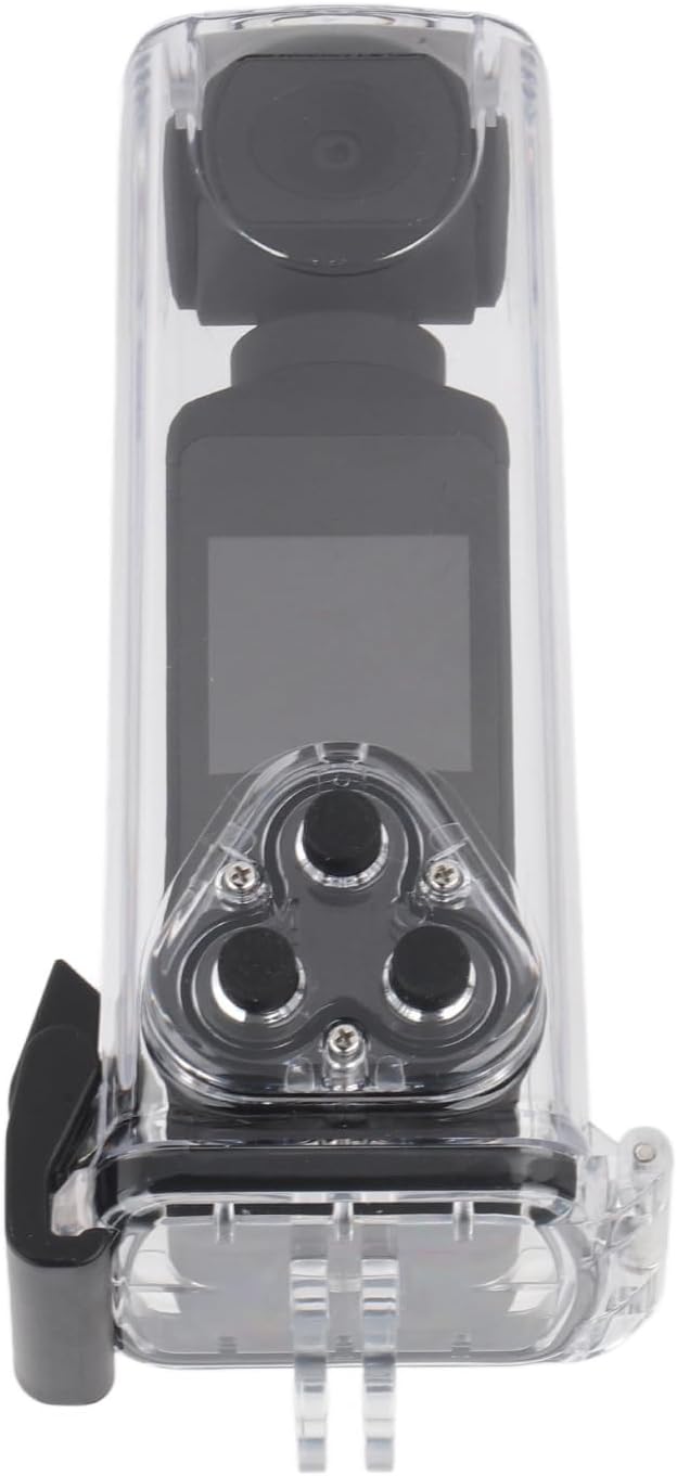 Goshyda Handheld Action Camera, 4K 270° Rotatable 30M Waterproof Pocket Camera, with Mic Clip, 1.3in Screen, for Filming Travel Vlog Video Riding Diving