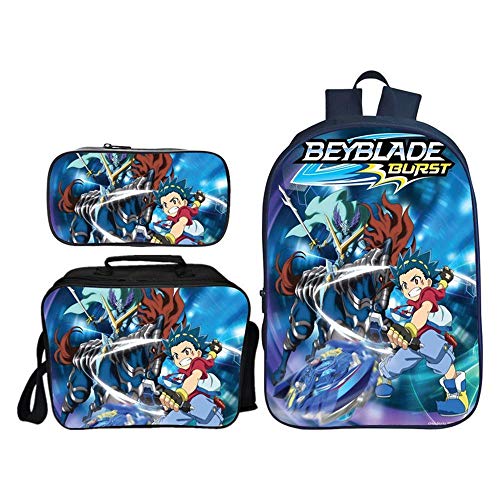 CHANG Mochilas Infantiles para Niños Beyblade Burst Impresa   Bolsa Mensajero   Paquete