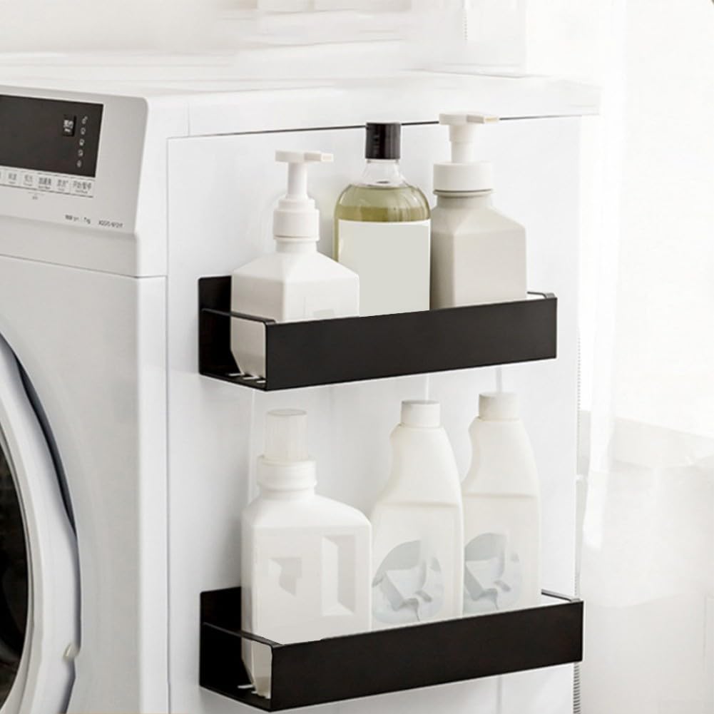 Zilimontt Lot de 2 supports magnétiques pour boîte à outils, organiseur de bouteilles en acier au carbone avec aimant puissant pour rangement de garage et d'atelier