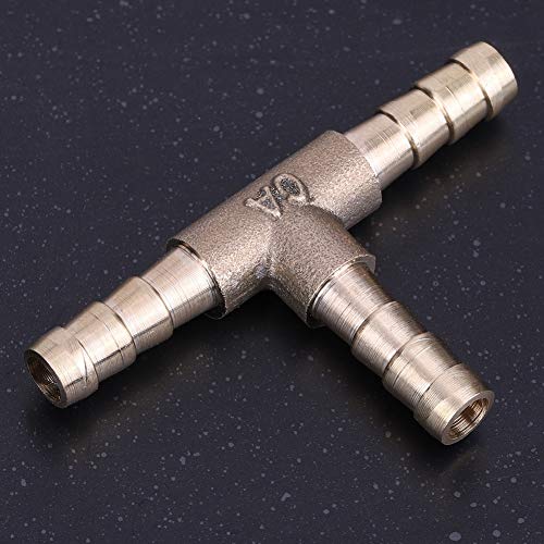 Ticfox T Piece Brass Hose Connector, Brass Tee Barb Reducer Fitting - Image 4
