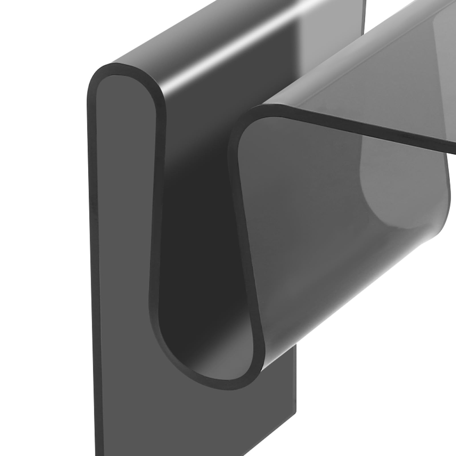 Sofa-Aufsätze in M-Form aus Acryl, Beistelltisch für Wohnzimmer, Schlafzimmer, Büro, Café, Schlafsaal, Wohnung, Tee-Restaurant, Balkon (schwarz)