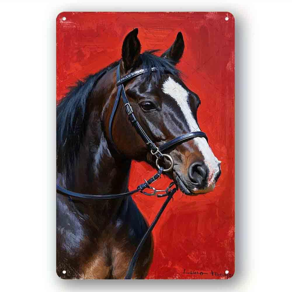peiyeety Vintage Funny Tin Signs Horse Suitable for Home Yard Farm Garden Garage Inspirational Quotes Wall Decor 8x12 Inch Halloween