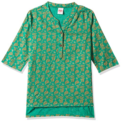 Image of Amazon Brand - Jam & Honey Girl's Cotton Regular Short Kurti