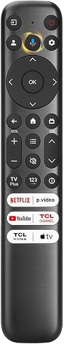 RIVIERA Replacement Voice Remote for TCL Google Android TV with Google Assistant Voice Command (Not Compatible with TCL Roku/Fir-TV)