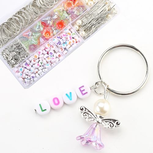 HERZWILD Guardian Angel Set - Make Your Own Angel Charm Bead Pendant for DIY Wedding Jewellery Crafts (Colourful) - Image 4