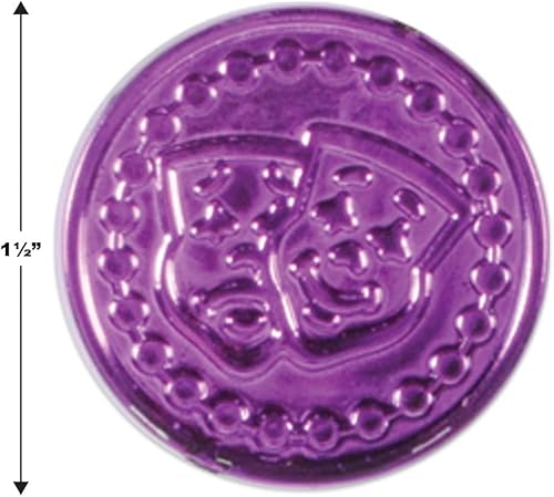 Miniatura 4 de Beistle Monedas de plástico Mardi Gras, paquete de 200, moldeadas con diseño en relieve, folletos de fiesta de caza del tesoro pirata, dinero falso