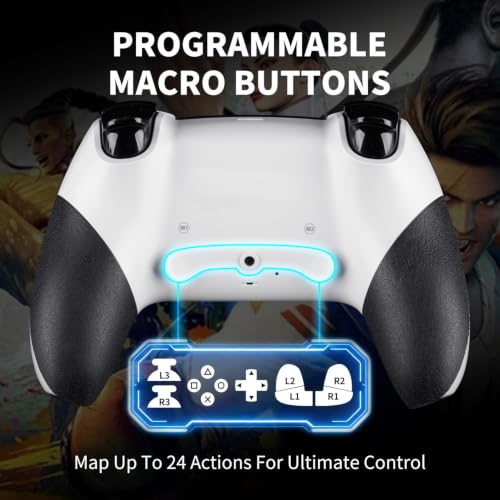 Image of NITHO EVOLUTION Wireless Controller for PS5 /PC /iOS /Android, Gamepad with Hall Effect Triggers and Sticks, Touchpad, Programmable Back Buttons, Turbo Function, Dual Vibration, 6-Axis Motion and 3.5 mm Audio Jack