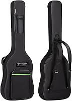 Vista 1 de CAHAYA Funda para Bajo Eléctrico con Mochila 0.3 Pulgadas de Acolchado Negro, Mochila Acolchada Blanda Verde CY0292