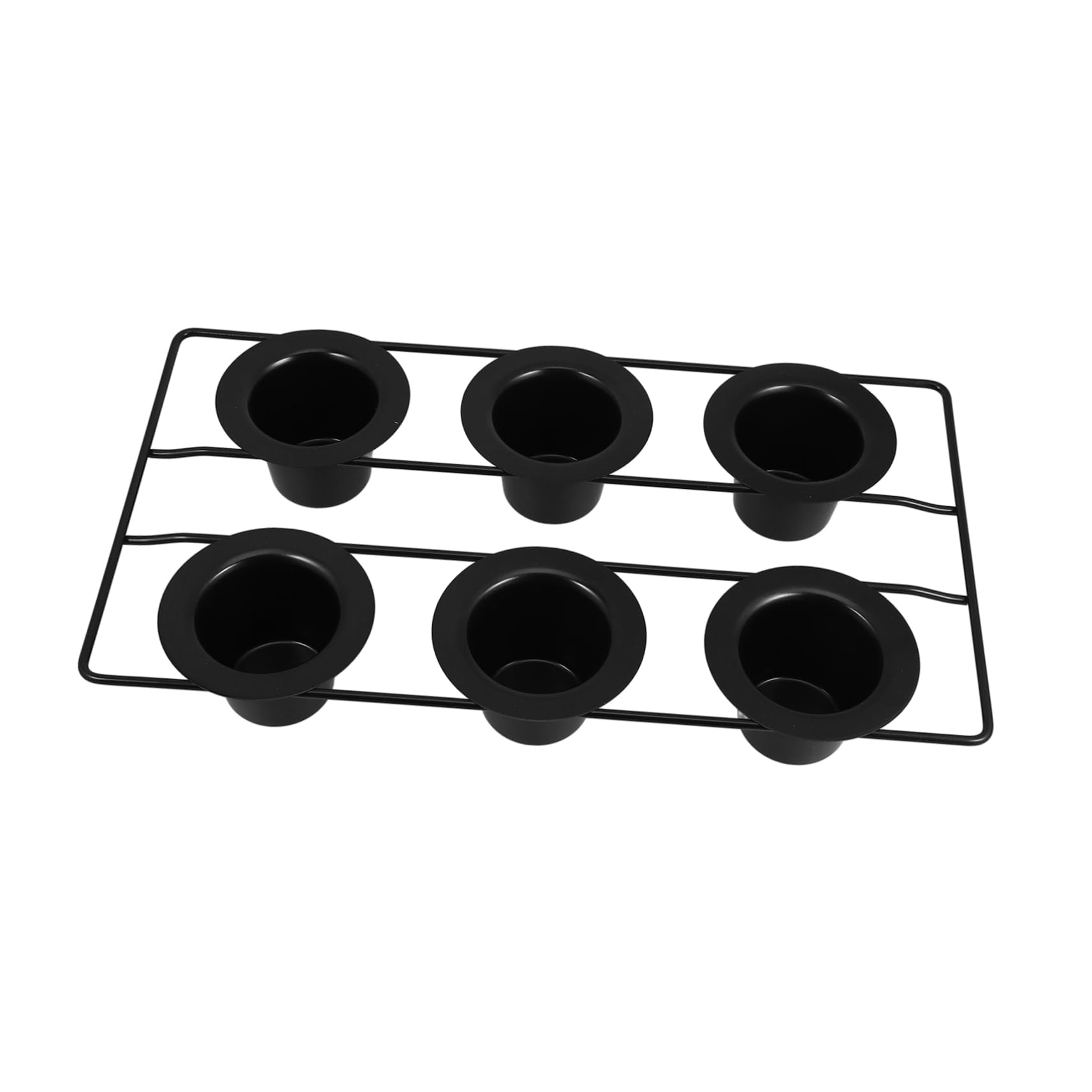 Stampo Muffin Profondo a 6 Cavità in Acciaio al Carbonio Nero | Rivestimento Antiaderente, Struttura Robusta per Uso Frequente, per Cucinare Sei Pezzi Insieme