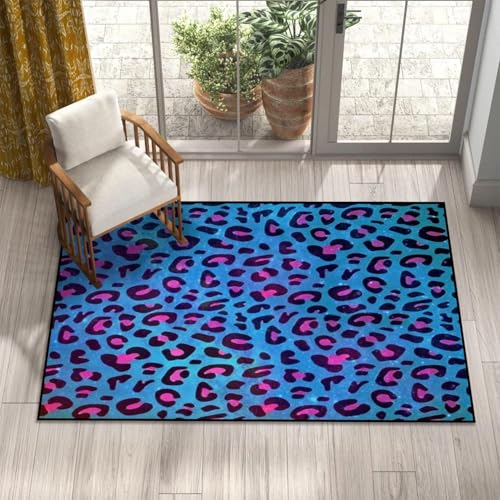 Tapis de salon imprimé léopard antidérapant pour sécuriser et décorer le sol - 4