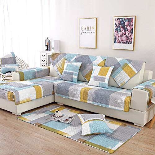 Coussin de canapé d'angle housse de protection antidérapante salon 90x160cm