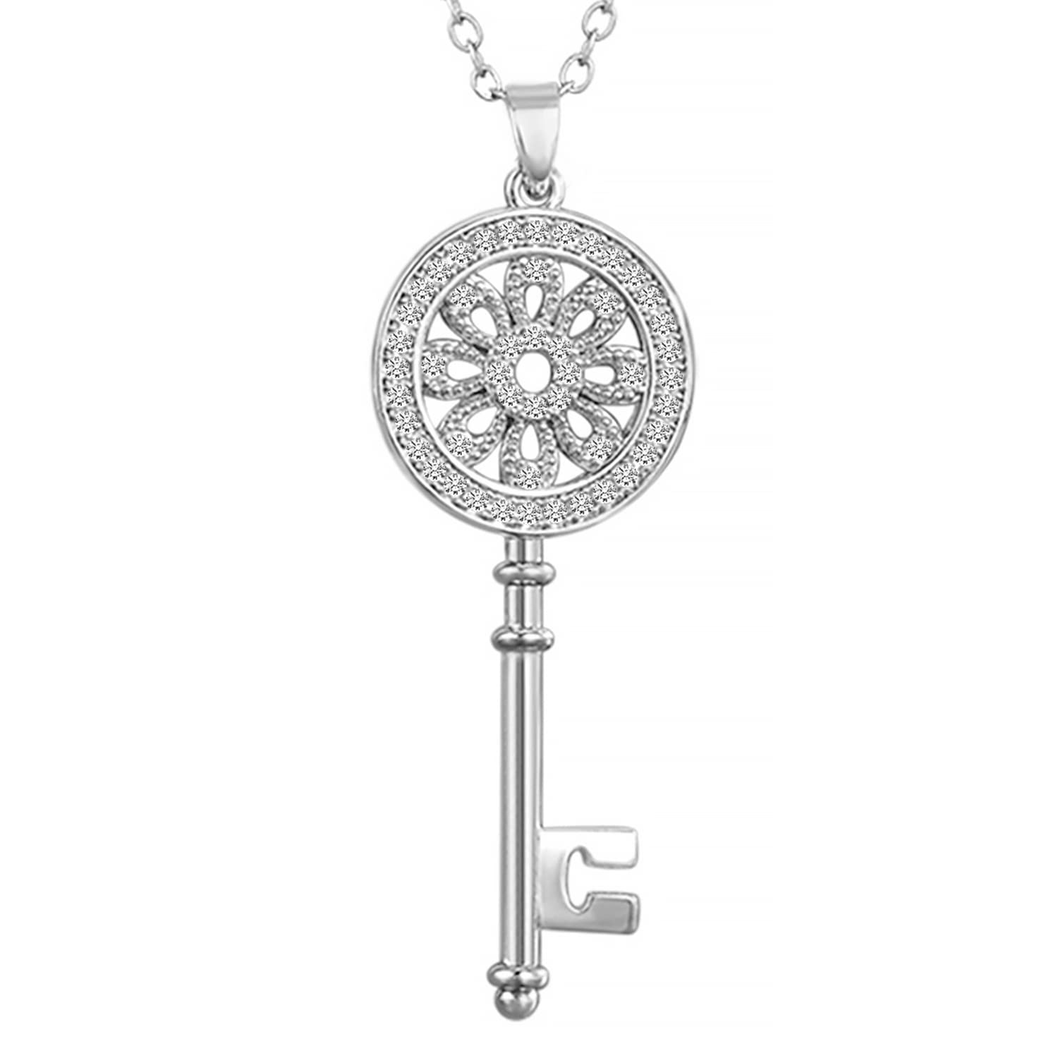 Peora Key Shape Pendant Chain Necklace Fashion Stylish Jewelley Gift For Girls & Women (PX8P72)-image-48