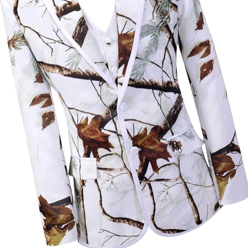 HBDesign Men's Suit with a Tree Branch White Camouflage Pattern Paired with Bowtie4