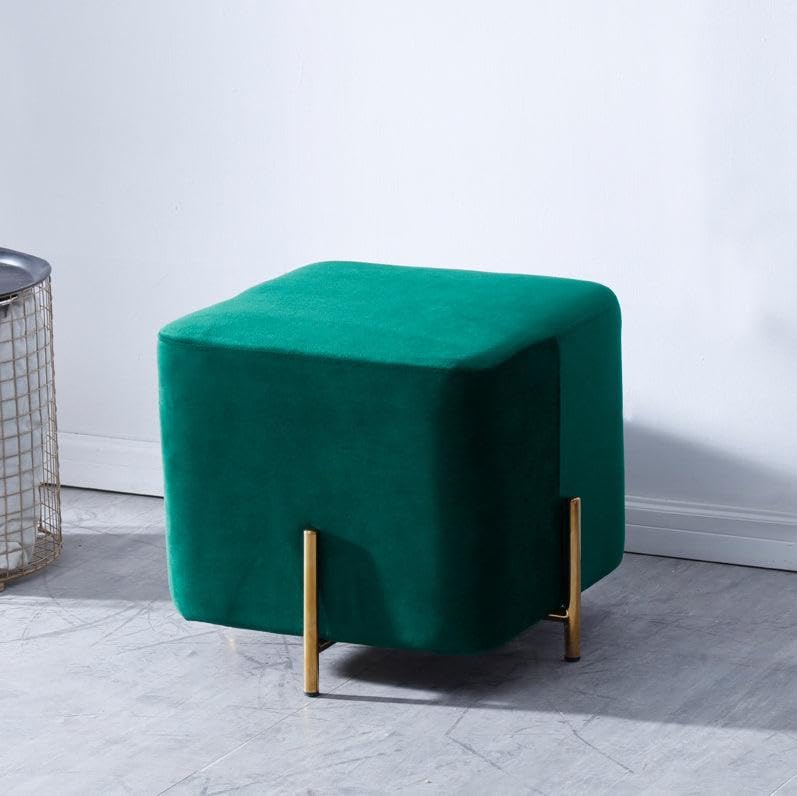 Wooden Twist Luxury Velvet Square Foot Stool Ottoman Pouf Plush and Stylish Home Decor Accent Adds a Stylish Accent to Any Room in Your Home Its Plush Texture and Timeless Charm (Green) (B0D2NY37MV) Amazon Price History, Amazon Price Tracker