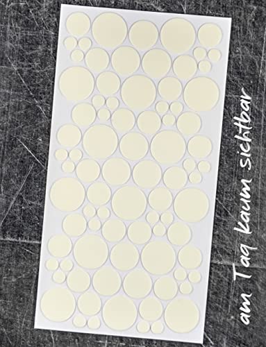 WANDfee Leuchtpunkte 100 selbstklebende EXTRASTARK leuchtende Sterne Leuchtsterne Sternenhimmel Aufkleber Kinderzimmer