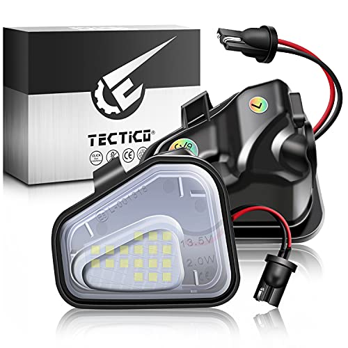 TECTICO LED-Unterlicht Seitenspiegel LED-Rückspiegel Fehlerfrei E8 12V 6000K Weiß kompatibel mit VW Passat B7 CC EOS Scirocco Jetta 2 Stück