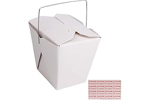 16 oz Chinese Take Out Containers With Metal Wire Handle And Labels