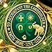 Four Leaf Clover Lucky Charms Coin – Double-Sided Lucky Coin Featuring Four Leaf Clover on One Side & Elephant with Lucky Symbols on The Other Perfect Good Luck Gift (A)