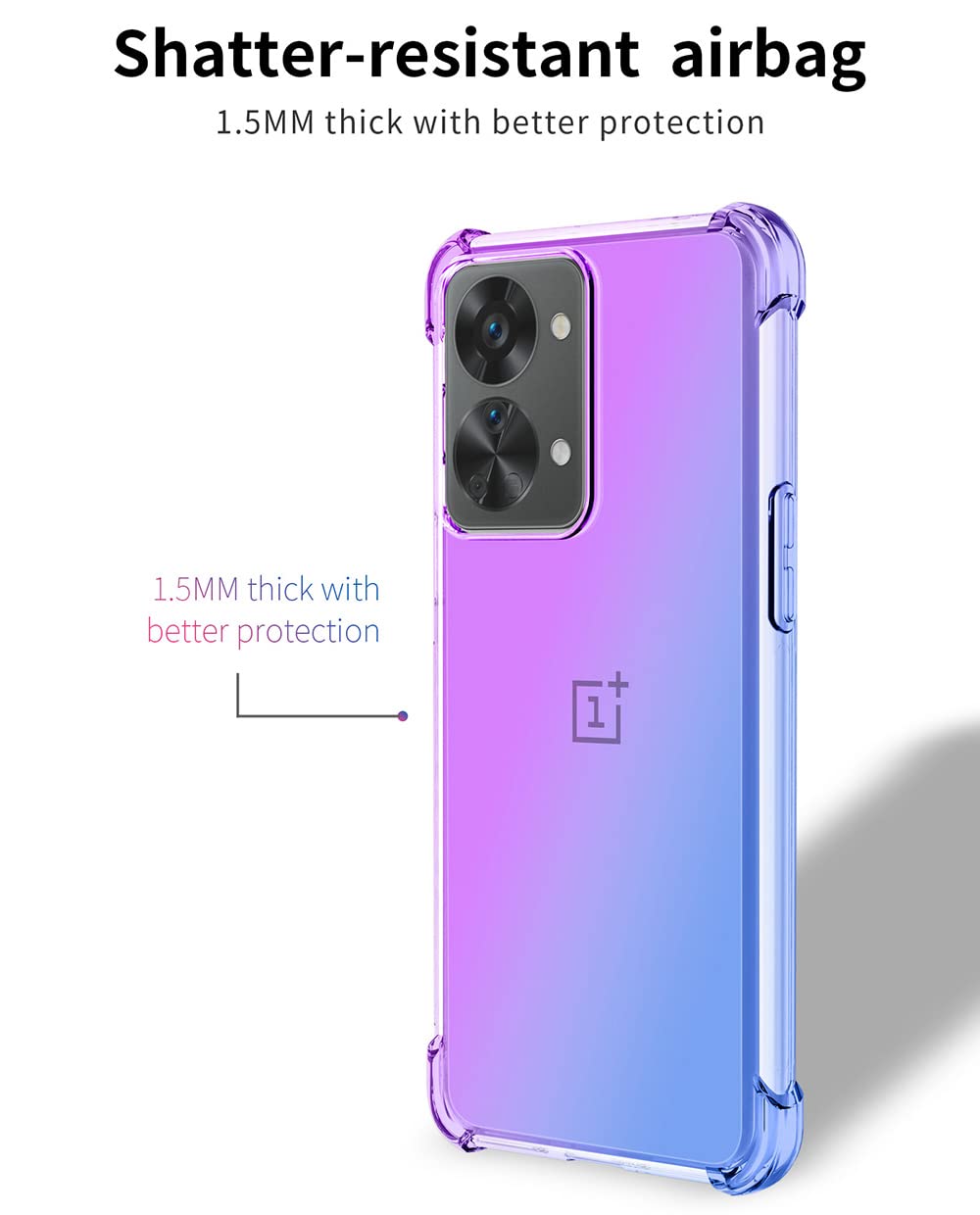 DOINK Cover Armor per OnePlus Nord CE 5G, Custodia in TPU + PC Antiurto con Anello Cavalletto - Nero