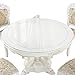 RostiKong 42 Inch Round Clear Plastic Dining Table Protector PVC Tablecloth Cover Vinyl Table Cloths Pad Waterproof Wipeable Furniture Desktop Tabletop Pad for Kitchen Room Coffee Desk Blotter Pad Mat