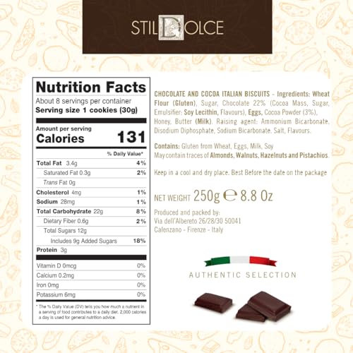 image for Italian Semi-Soft Chocolate Biscotti | Made in Tuscany, Italy | Stildo