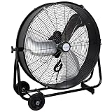 BILT HARD 24' 8100 CFM High Velocity Industrial Drum Fan, 3 Speed Heavy Duty Tilt Metal Shop Fan, Ideal for...